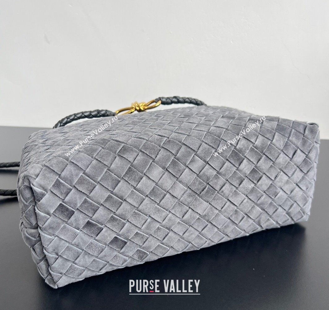 Bottega Veneta Medium Andiamo Top Handle Bag in Suede 743572 Graphite Grey 2025 (WT-251119015)