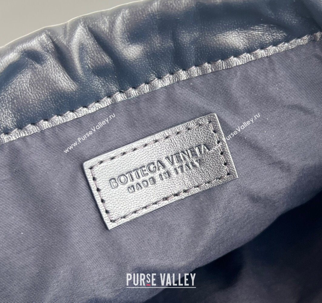 Bottega Veneta Small Dustbag in Intrecciato Leather Blue/White Stripes 2025 816987 (WT-251119001)