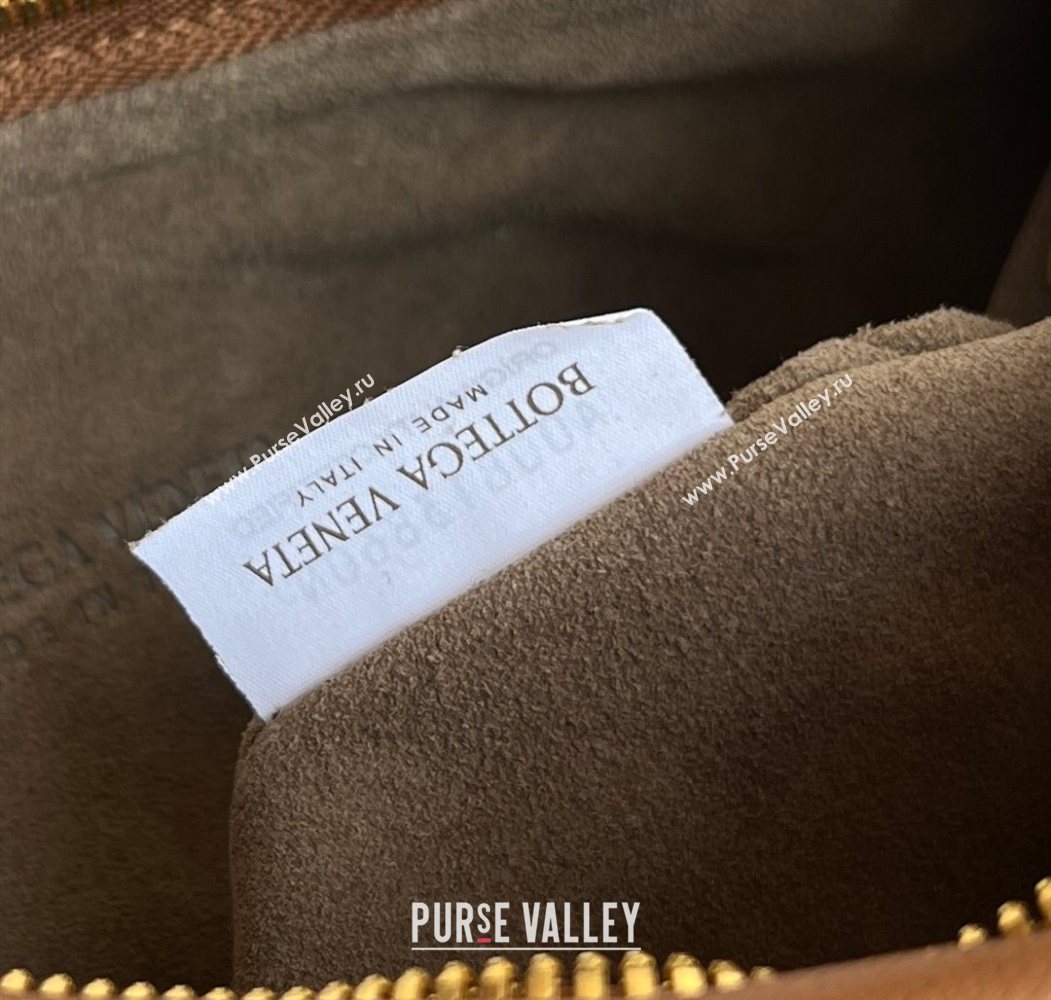 Bottega Veneta Small Veneta Hobo Bag in Intrecciato Leather Amber Brown 2026 856736 (WT-260116001)