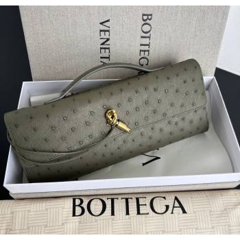 Bottega Veneta Andiamo Clutch in Ostrich Leather Cypress Green 2026 805241 (WT-260116012)