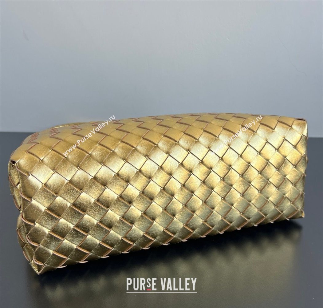 Bottega Veneta Medium Andiamo Top Handle Bag in Intrecciato Leather 743572 Gold-Tone 2026 (WT-260116029)