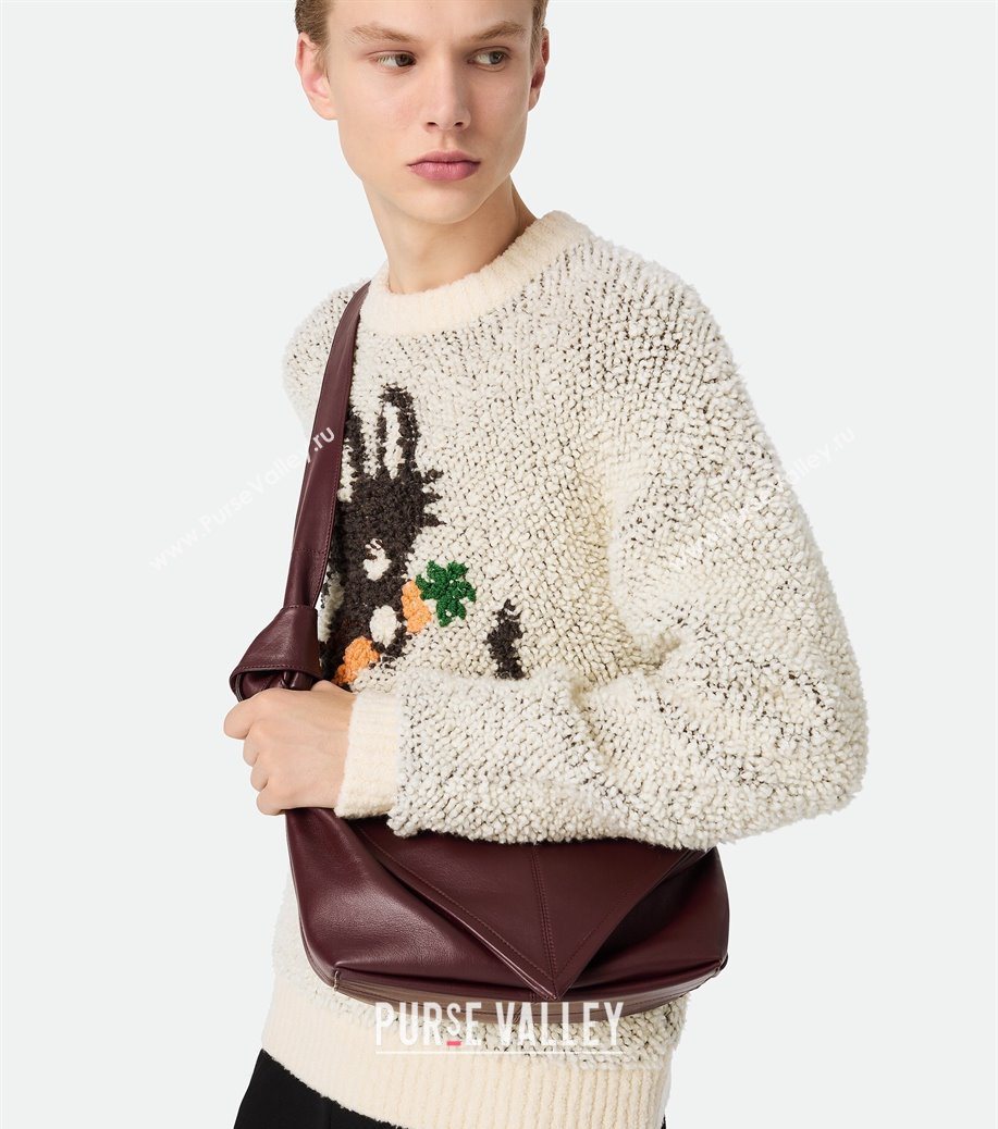 Bottega Veneta Mens Small Sawyer Shoulder Bag in Smooth Leather Madder Brown 2026 815807 (WT-260116048)