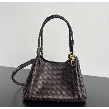 Bottega Veneta Parachute Medium Shoulder Bag in Intrecciato Leather Fondant Brown 2025 835921 (WT-260117003)