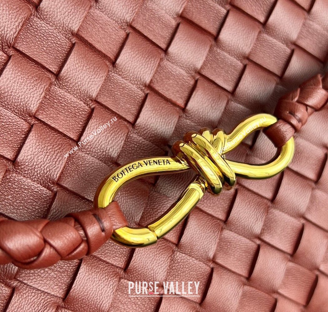 Bottega Veneta Large Andiamo Top Handle Bag in Intrecciato Leather 743575 Sapele Red 2026 (WT-260116030)