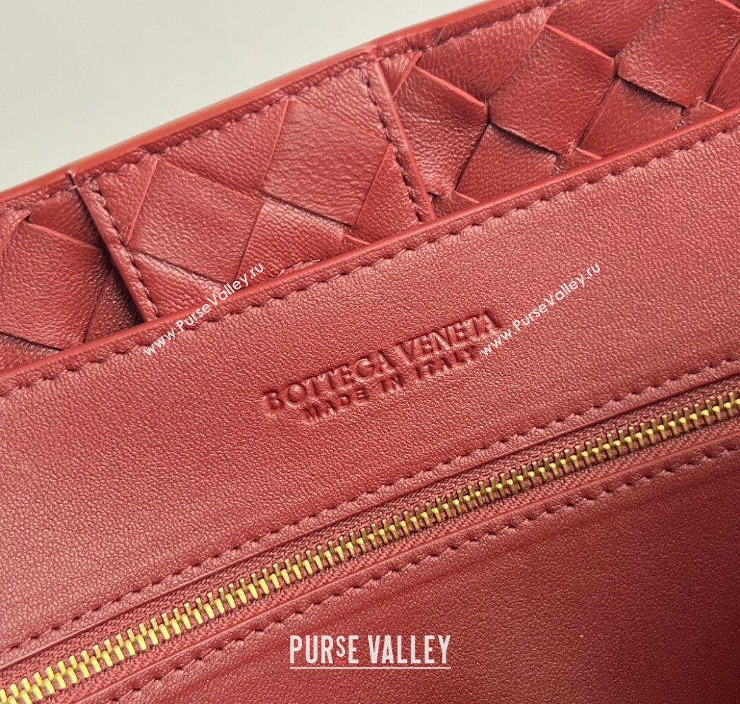 Bottega Veneta Large Andiamo Top Handle Bag in Intrecciato Leather 743575 Sapele Red 2026 (WT-260116030)