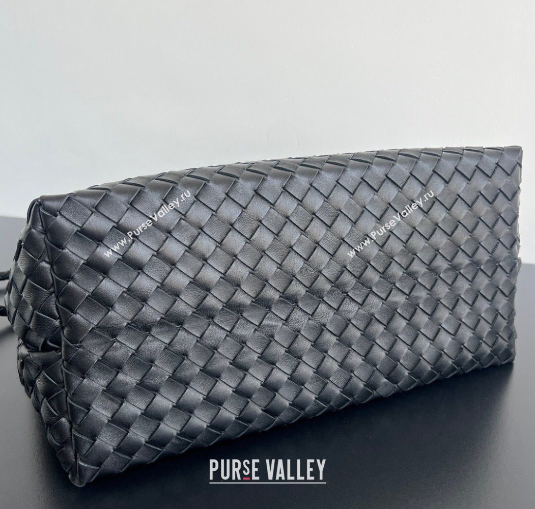 Bottega Veneta Large Andiamo Top Handle Bag in Intrecciato Leather 743575 Black/Silver 2026 (WT-260116032)