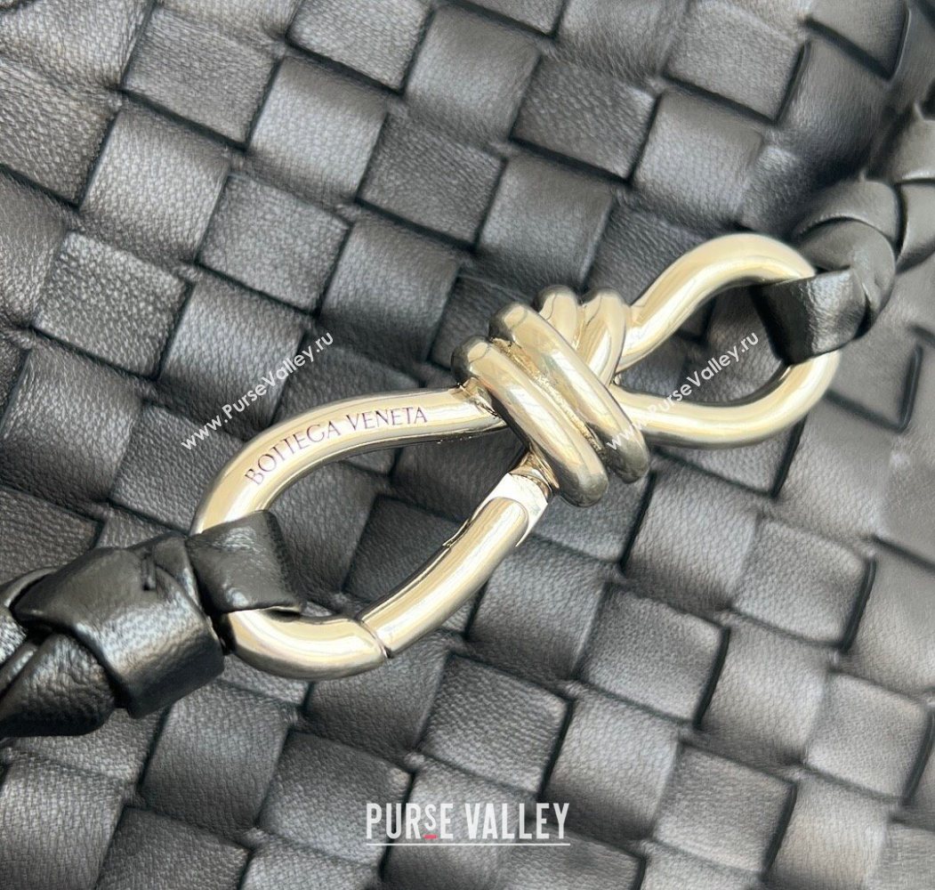 Bottega Veneta Large Andiamo Top Handle Bag in Intrecciato Leather 743575 Black/Silver 2026 (WT-260116032)