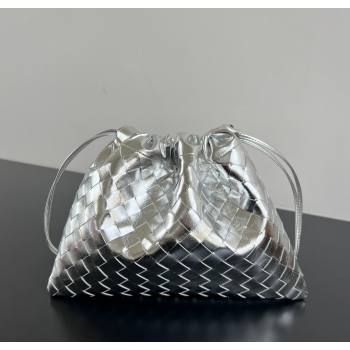 Bottega Veneta Medium Dustbag in Intrecciato Leather 796728 Silver-Tone 2025 (WT-260117006)