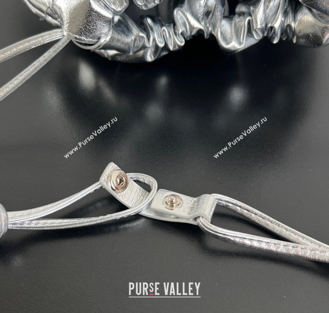 Bottega Veneta Medium Dustbag in Intrecciato Leather 796728 Silver-Tone 2025 (WT-260117006)