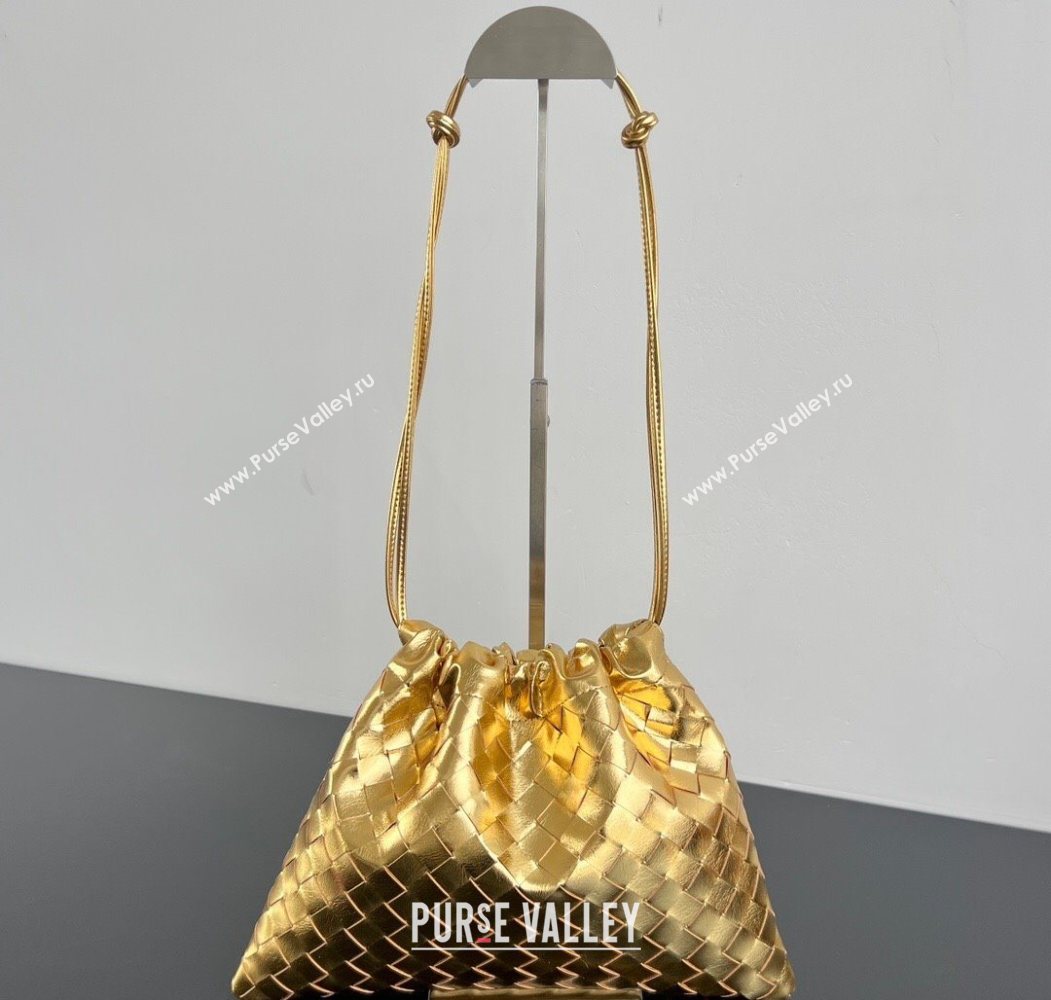Bottega Veneta Medium Dustbag in Intrecciato Leather 796728 Gold-Tone 2025 (WT-260117007)