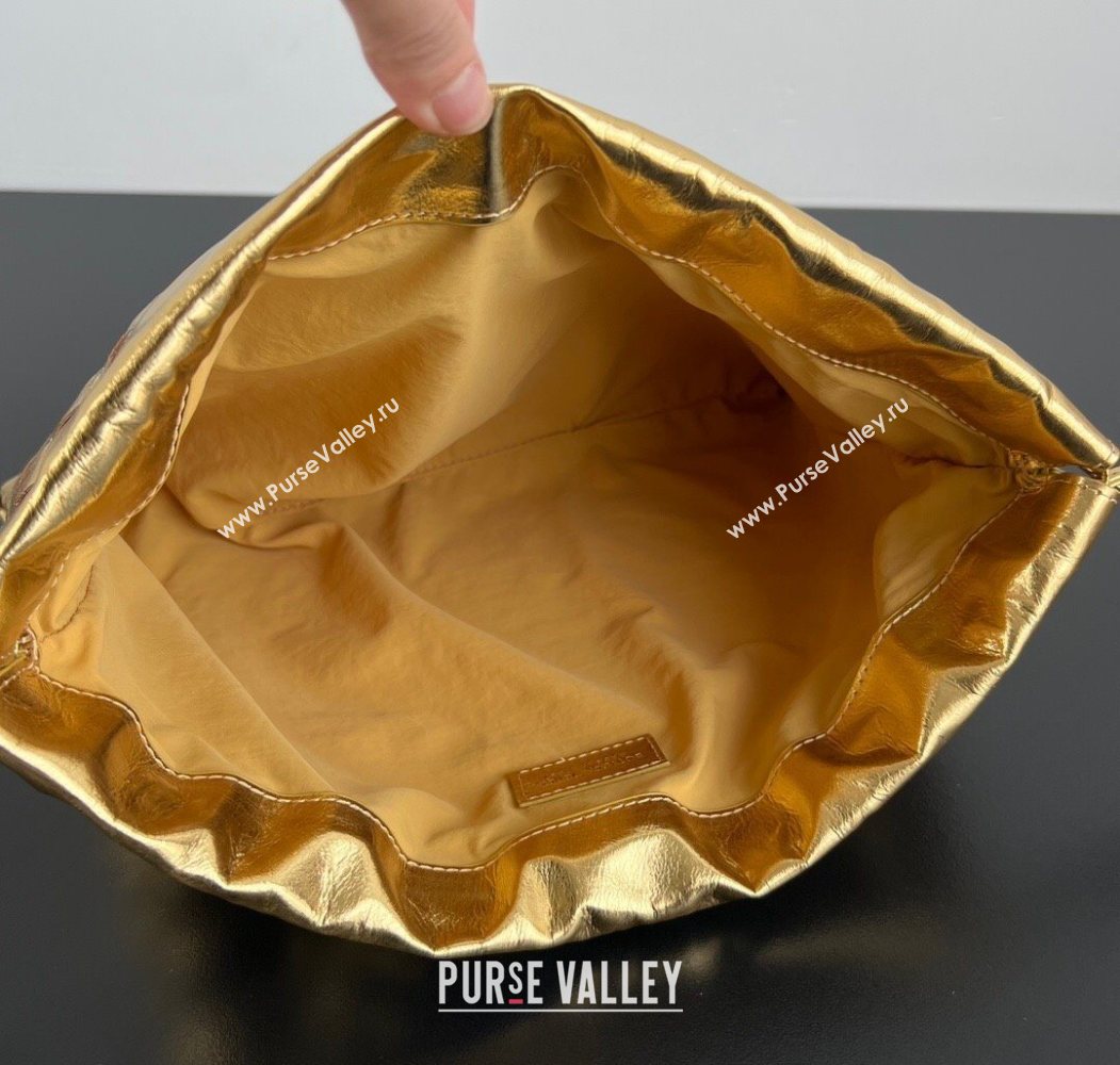 Bottega Veneta Medium Dustbag in Intrecciato Leather 796728 Gold-Tone 2025 (WT-260117007)