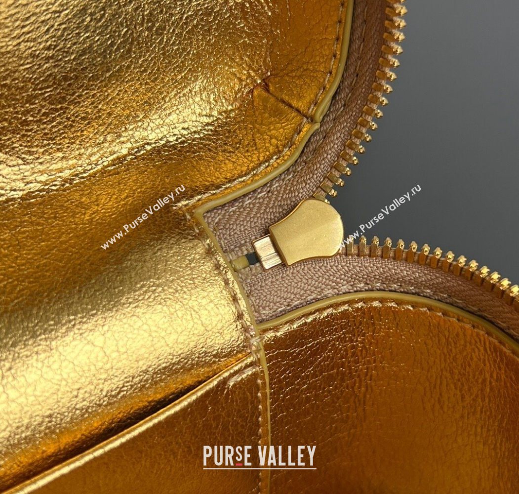 Bottega Veneta Bang Bang Vanity Case in Intrecciato Leather Gold-Tone 2025 789109 (WT-260117008)