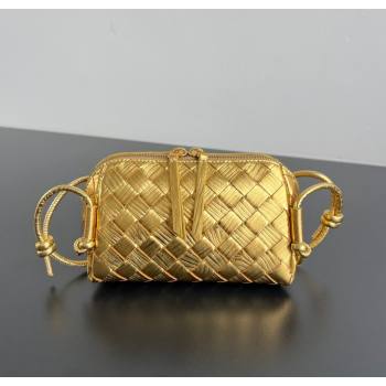 Bottega Veneta Intrecciato Leather Concert Pouch Mini bag Gold-Tone 2025 794258 (WT-260117010)