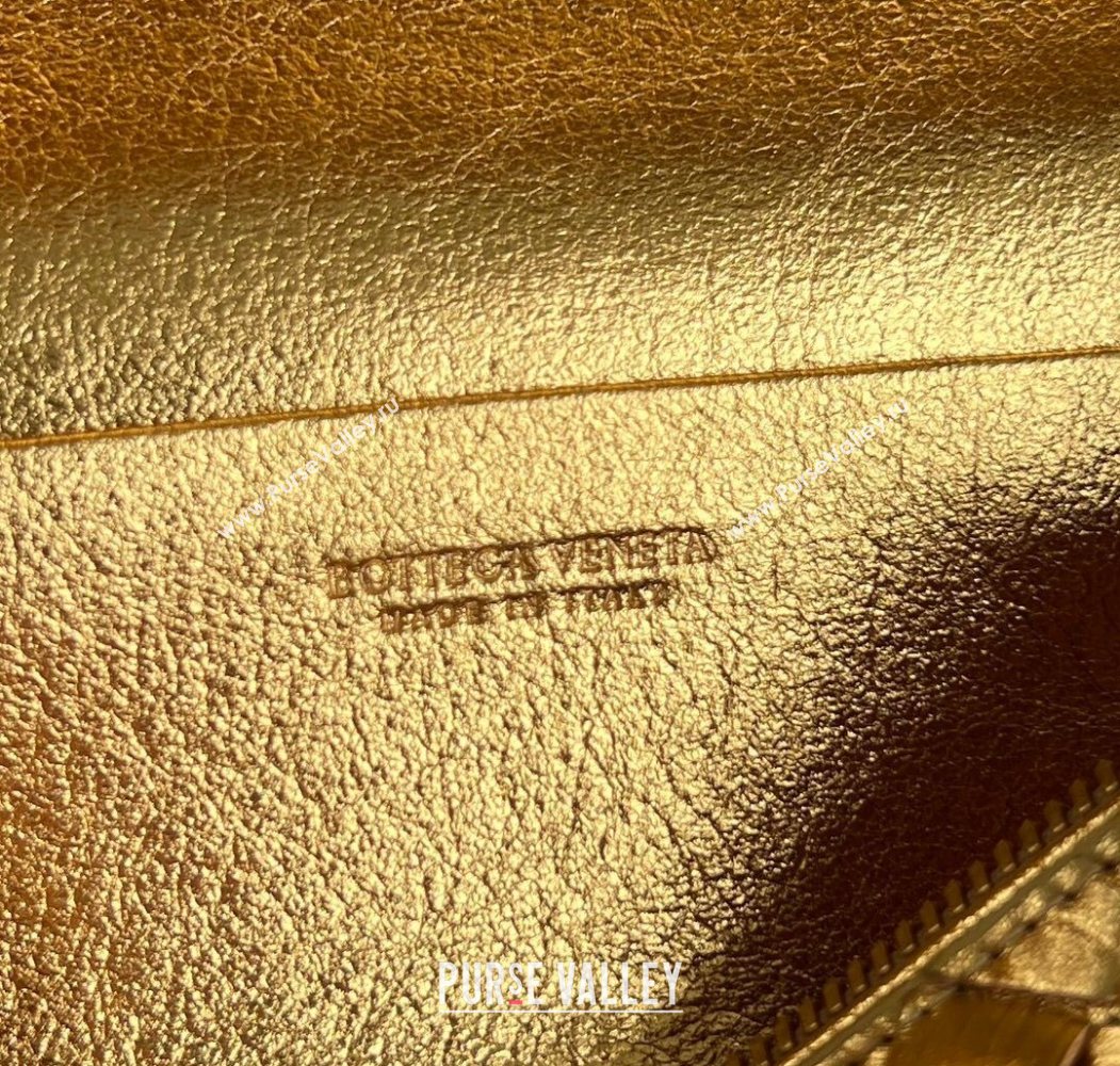 Bottega Veneta Intrecciato Leather Concert Pouch Mini bag Gold-Tone 2025 794258 (WT-260117010)