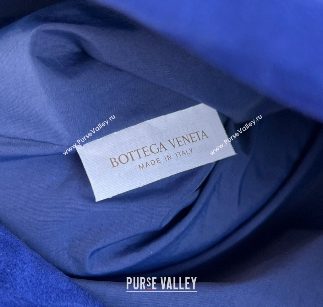 Bottega Veneta Giorno Shoulder Bag in Intrecciato Suede Royal Blue 2026 857657 (WT-260117012)