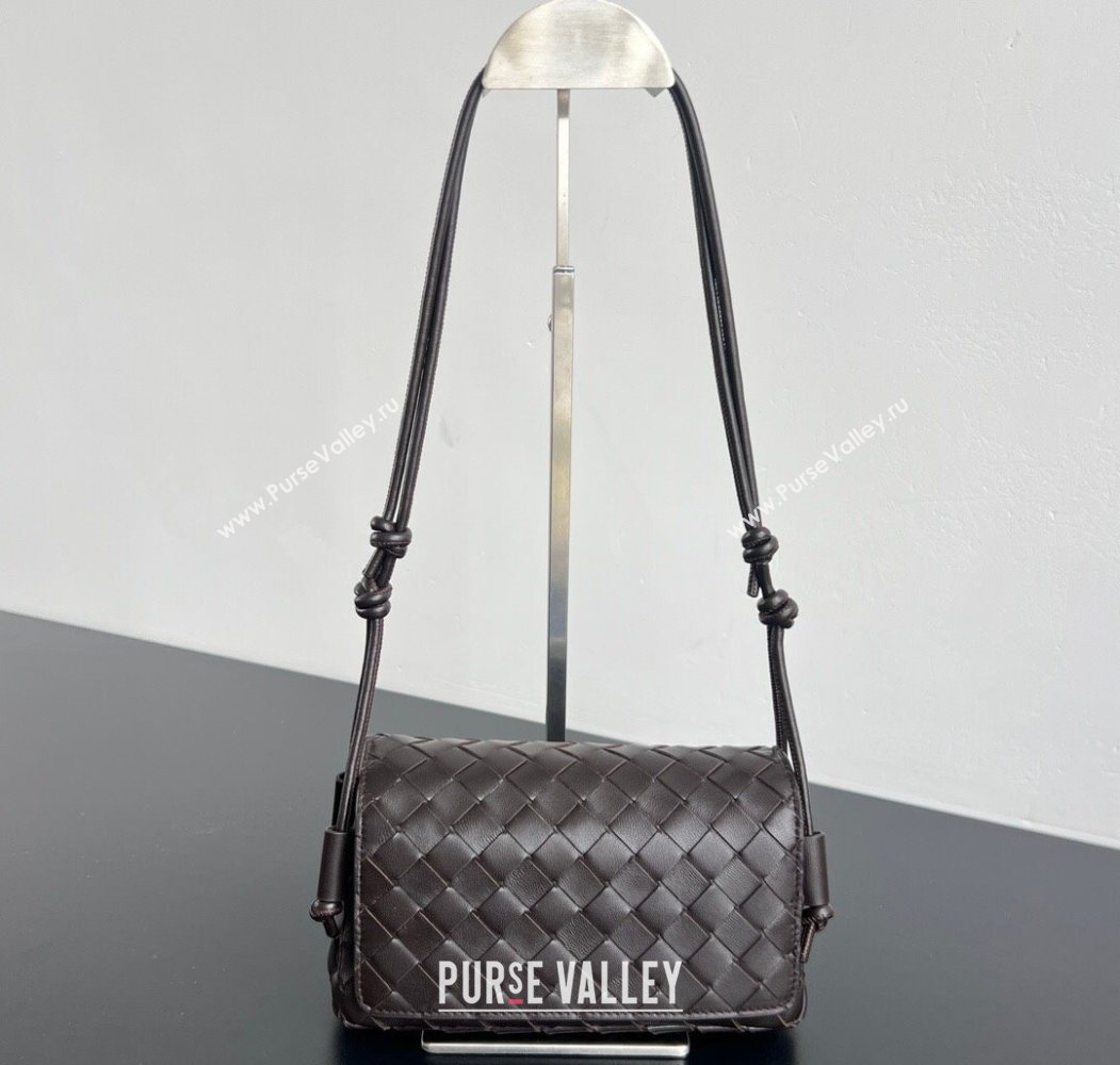 Bottega Veneta Notturno Mini Bag in Intrecciato Leather Fondant Brown 2026 843893 (WT-260117014)