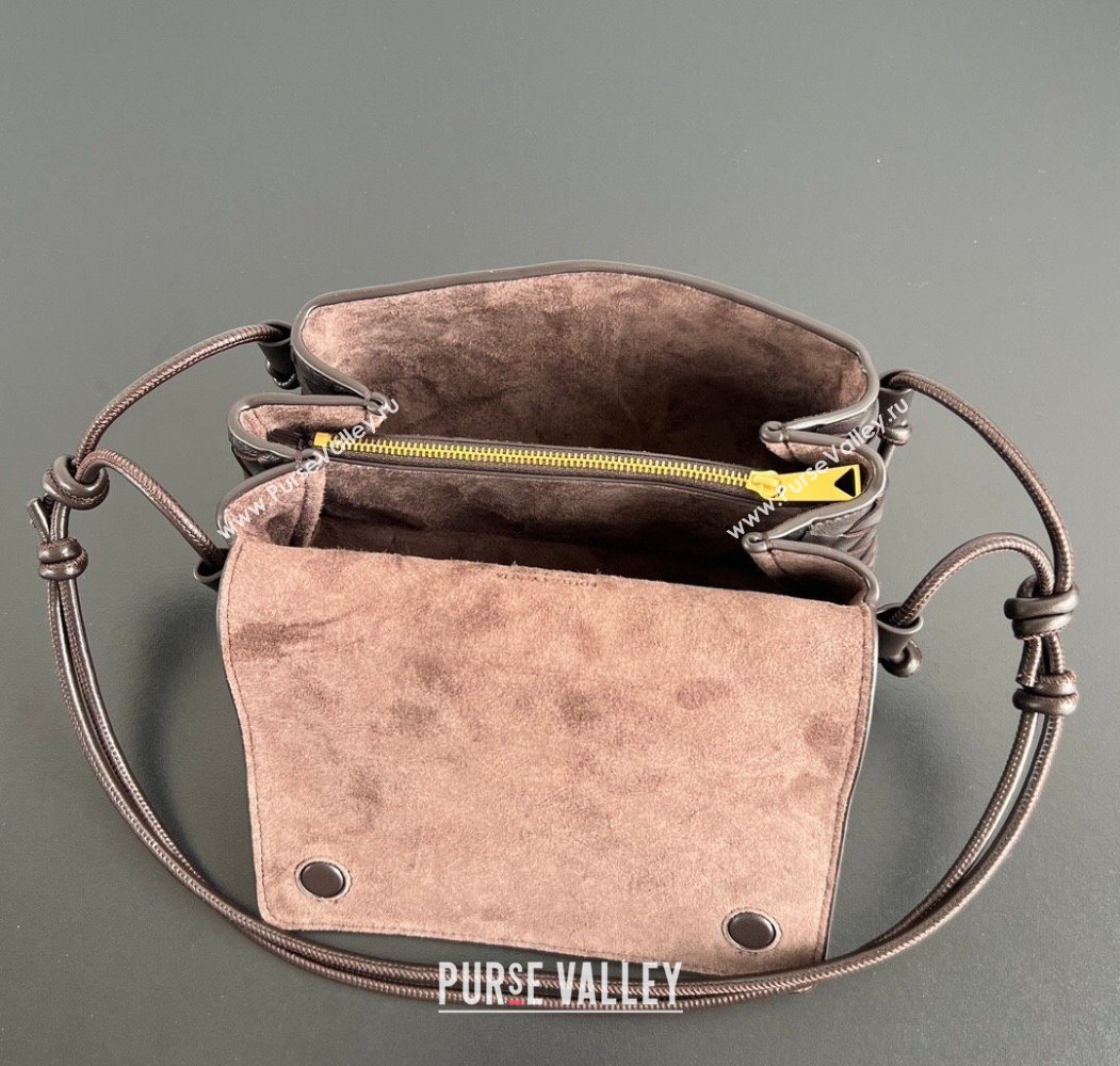 Bottega Veneta Notturno Mini Bag in Intrecciato Leather Fondant Brown 2026 843893 (WT-260117014)