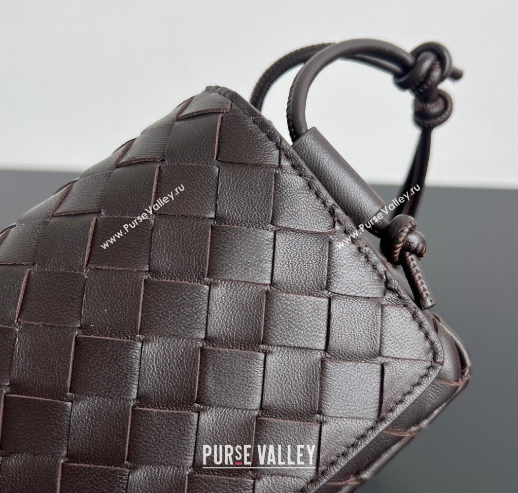 Bottega Veneta Notturno Mini Bag in Intrecciato Leather Fondant Brown 2026 843893 (WT-260117014)