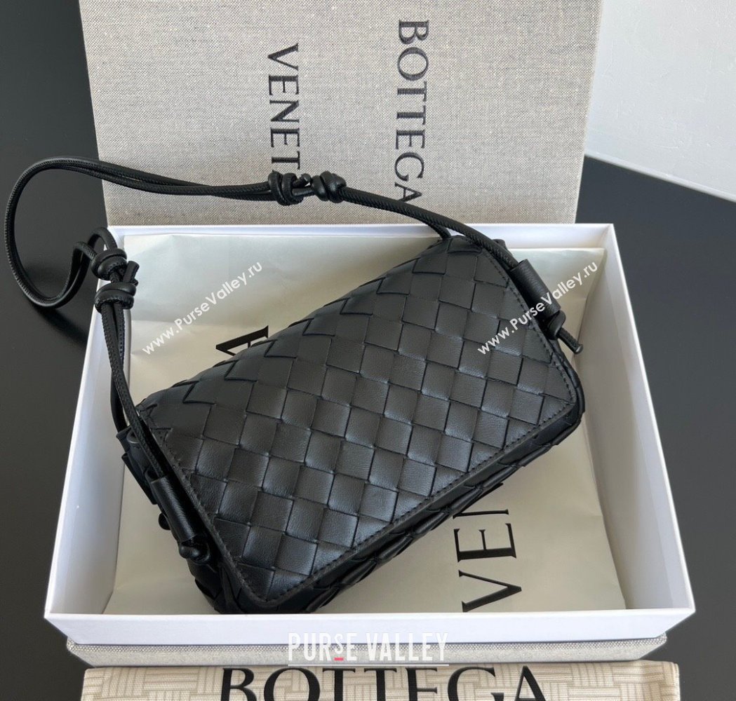 Bottega Veneta Notturno Mini Bag in Intrecciato Leather Black 2026 843893 (WT-260117015)