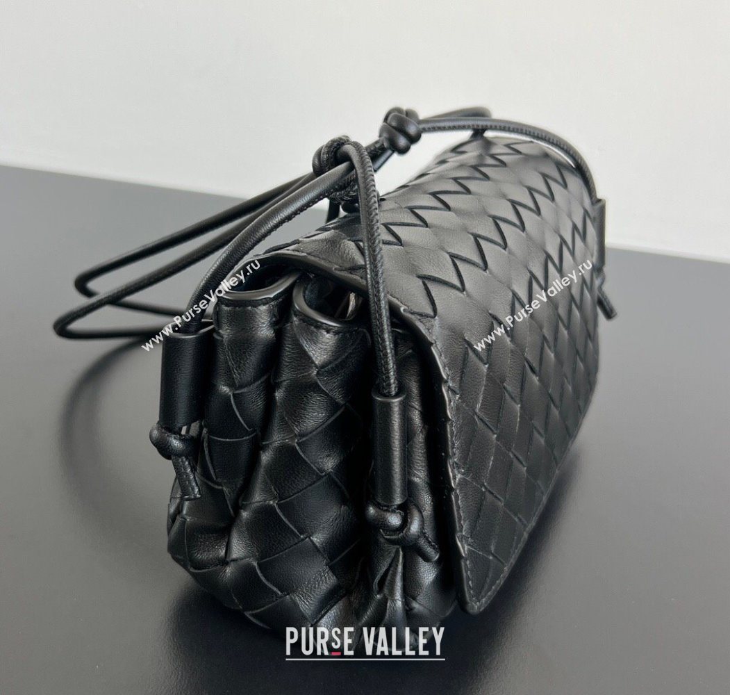 Bottega Veneta Notturno Mini Bag in Intrecciato Leather Black 2026 843893 (WT-260117015)