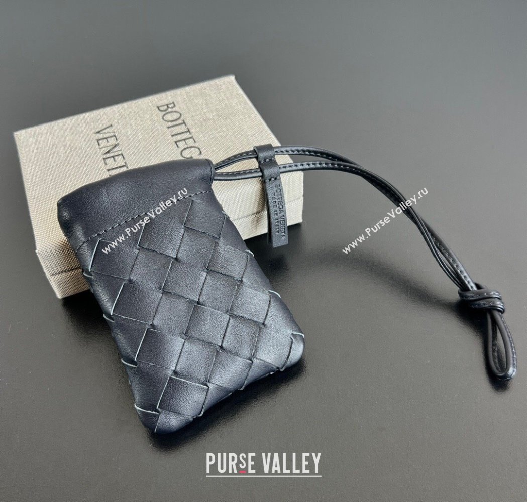 Bottega Veneta Micro Dustbag in Intrecciato Leather Blue 2026 843903 (WT-260117018)