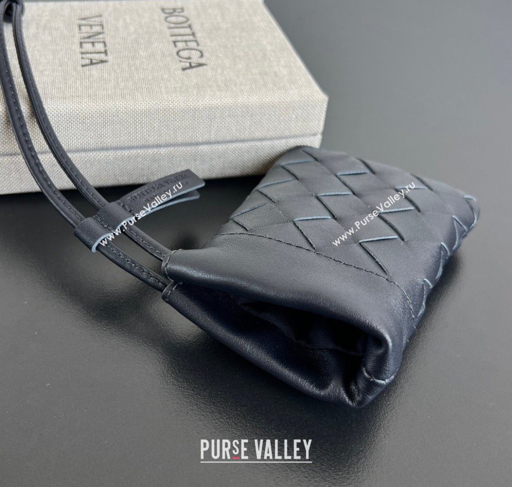 Bottega Veneta Micro Dustbag in Intrecciato Leather Blue 2026 843903 (WT-260117018)