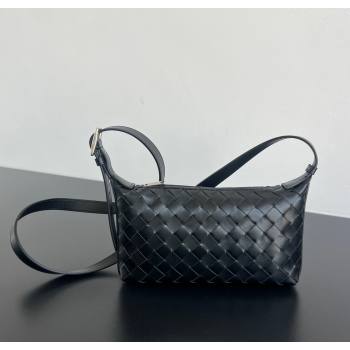 Bottega Veneta Mens Traveler Phone Pouch Crossbody Bag in Intrecciato Leather Black 2026 844018 (WT-260117020)