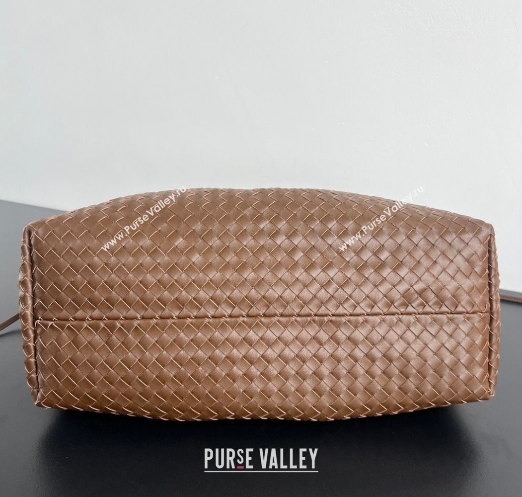Bottega Veneta Medium Pinacoteca Tote Bag in Intrecciato Leather Amber Brown/Yellow 2025 817166 (WT-260116037)