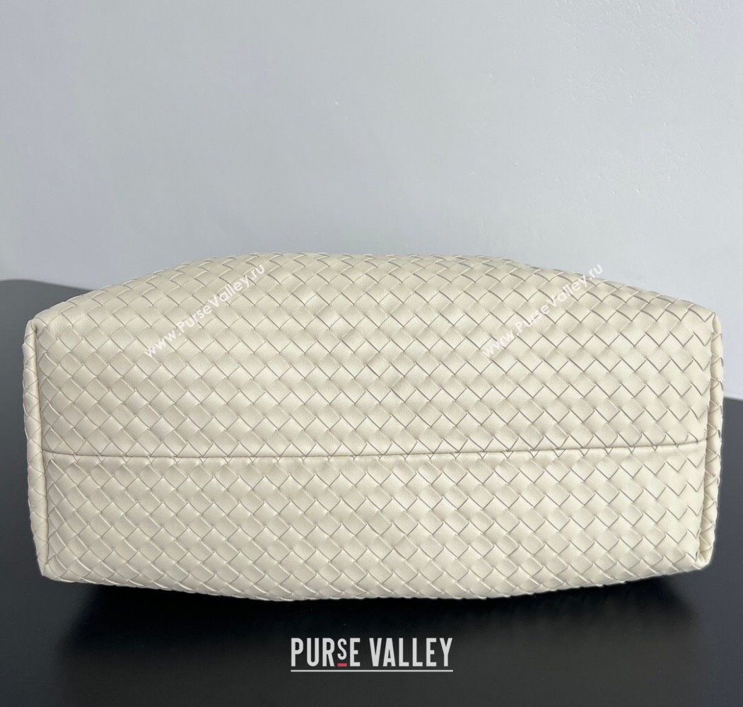 Bottega Veneta Medium Pinacoteca Tote Bag in Intrecciato Leather Sea Salt/Blue 2025 817166 (WT-260116038)