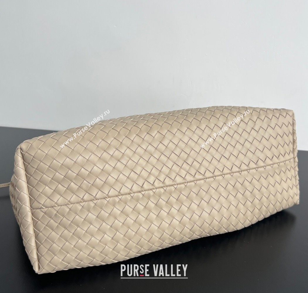 Bottega Veneta Medium Pinacoteca Tote Bag in Intrecciato Leather Taupe/Green 2025 817166 (WT-260116039)