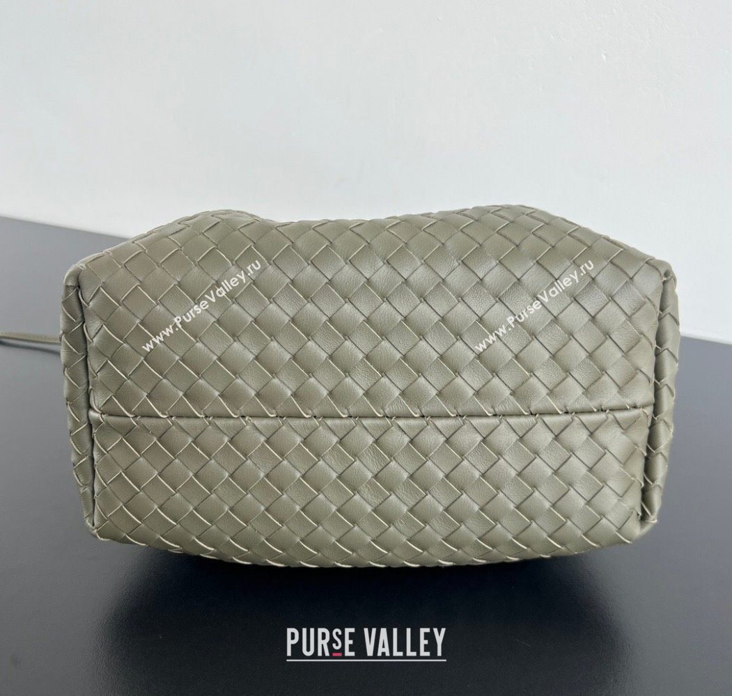 Bottega Veneta Small Pinacoteca Tote Bag in Intrecciato Leather and Suede Cypress Green 2025 819004 (WT-260116041)