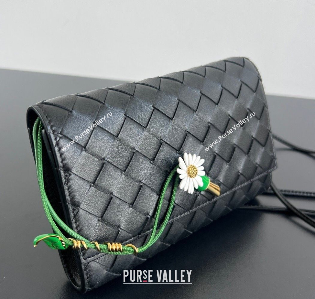 Bottega Veneta Andiamo Daisy Pouch Mini Bag in Intrecciato Leather 838870 Black 2025 (WT-260117022)