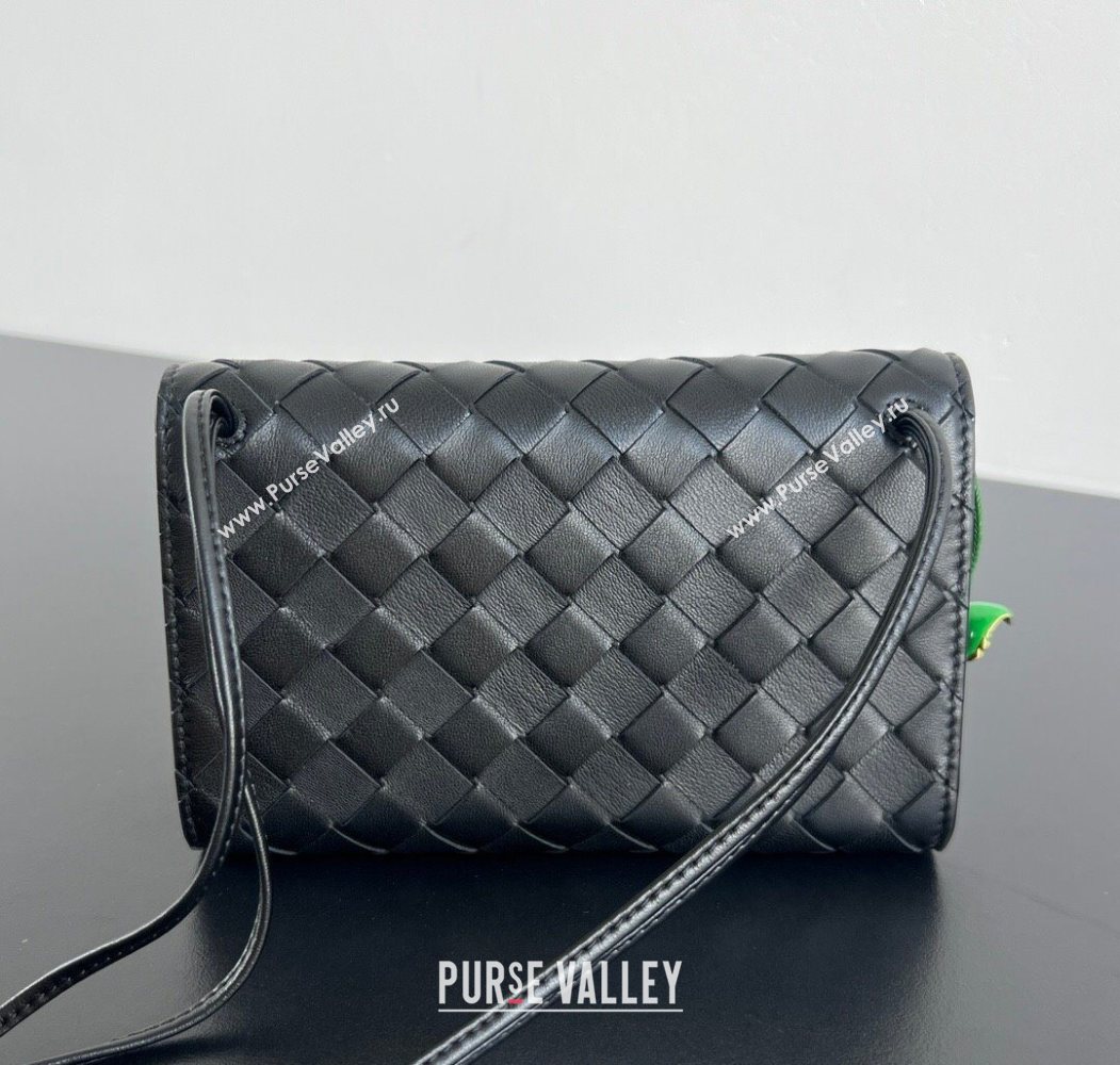 Bottega Veneta Andiamo Daisy Pouch Mini Bag in Intrecciato Leather 838870 Black 2025 (WT-260117022)