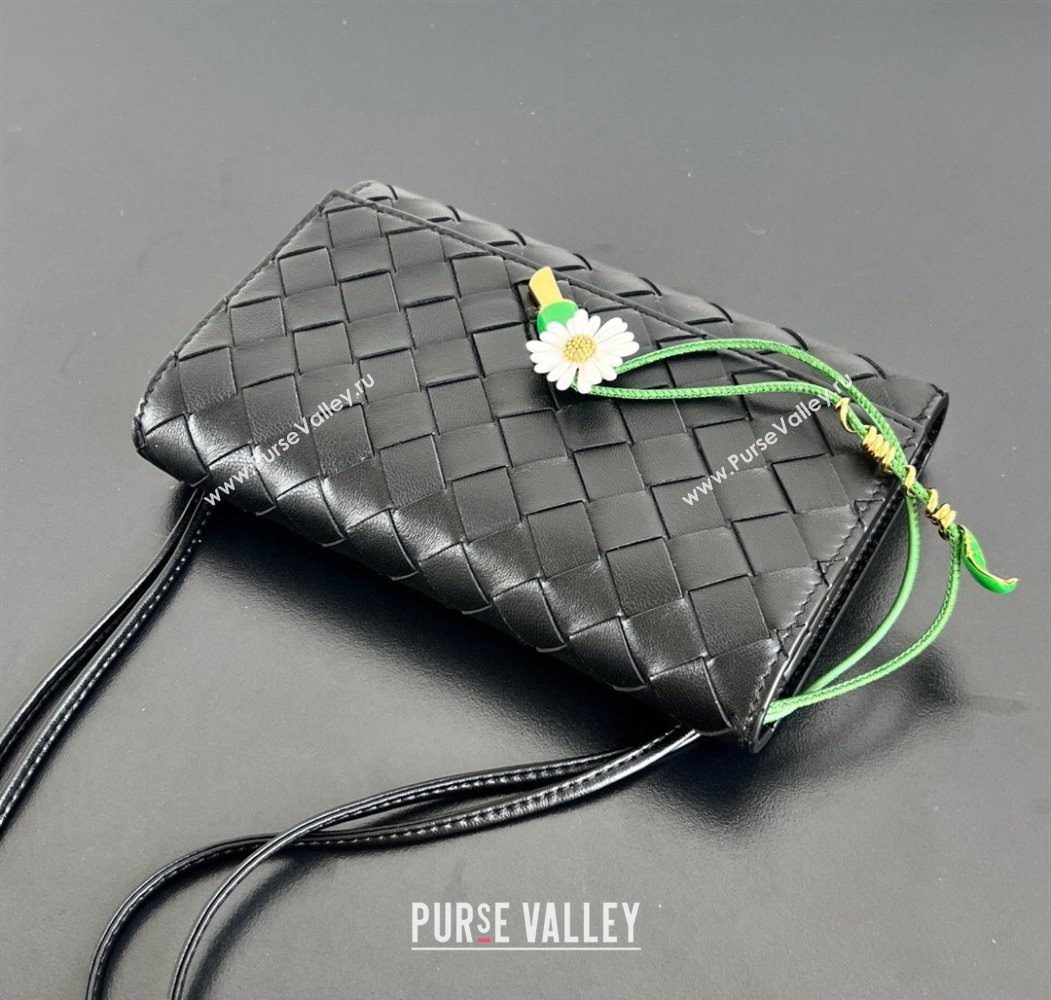 Bottega Veneta Andiamo Daisy Pouch Mini Bag in Intrecciato Leather 838870 Black 2025 (WT-260117022)