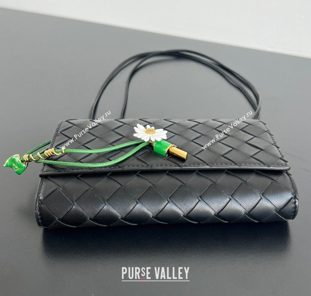 Bottega Veneta Andiamo Daisy Pouch Mini Bag in Intrecciato Leather 838870 Black 2025 (WT-260117022)