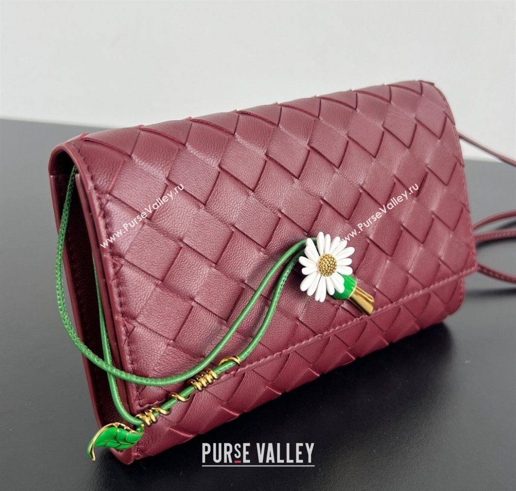 Bottega Veneta Andiamo Daisy Pouch Mini Bag in Intrecciato Leather 838870 Barolo Red 2025 (WT-260117023)