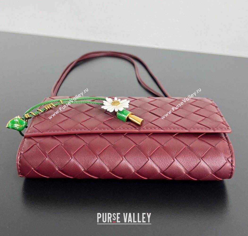 Bottega Veneta Andiamo Daisy Pouch Mini Bag in Intrecciato Leather 838870 Barolo Red 2025 (WT-260117023)