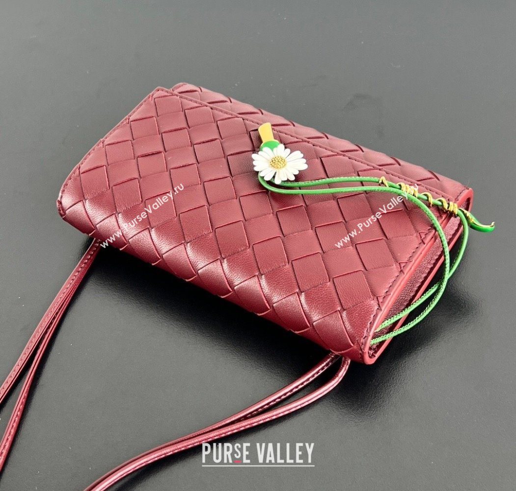 Bottega Veneta Andiamo Daisy Pouch Mini Bag in Intrecciato Leather 838870 Barolo Red 2025 (WT-260117023)