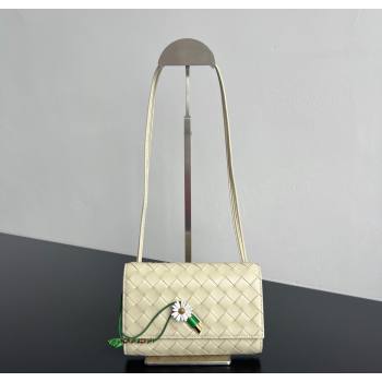 Bottega Veneta Andiamo Daisy Pouch Mini Bag in Intrecciato Leather 838870 Sea Salt 2025 (WT-260117025)