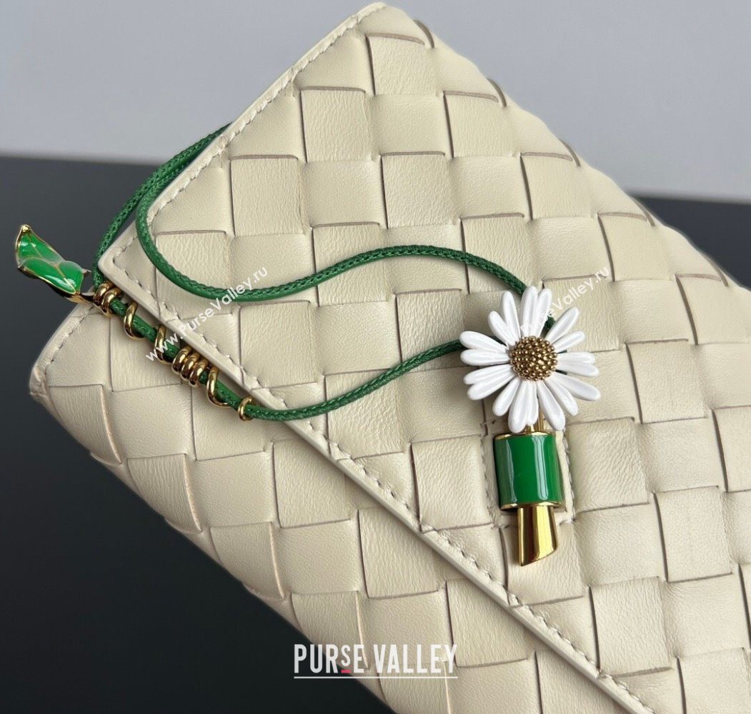 Bottega Veneta Andiamo Daisy Pouch Mini Bag in Intrecciato Leather 838870 Sea Salt 2025 (WT-260117025)
