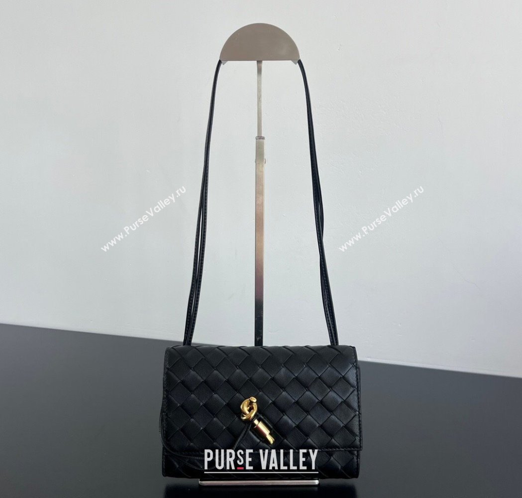 Bottega Veneta Andiamo Pouch on Strap Mini Bag in Intrecciato Leather 836940 Black 2026 (WT-260117026)