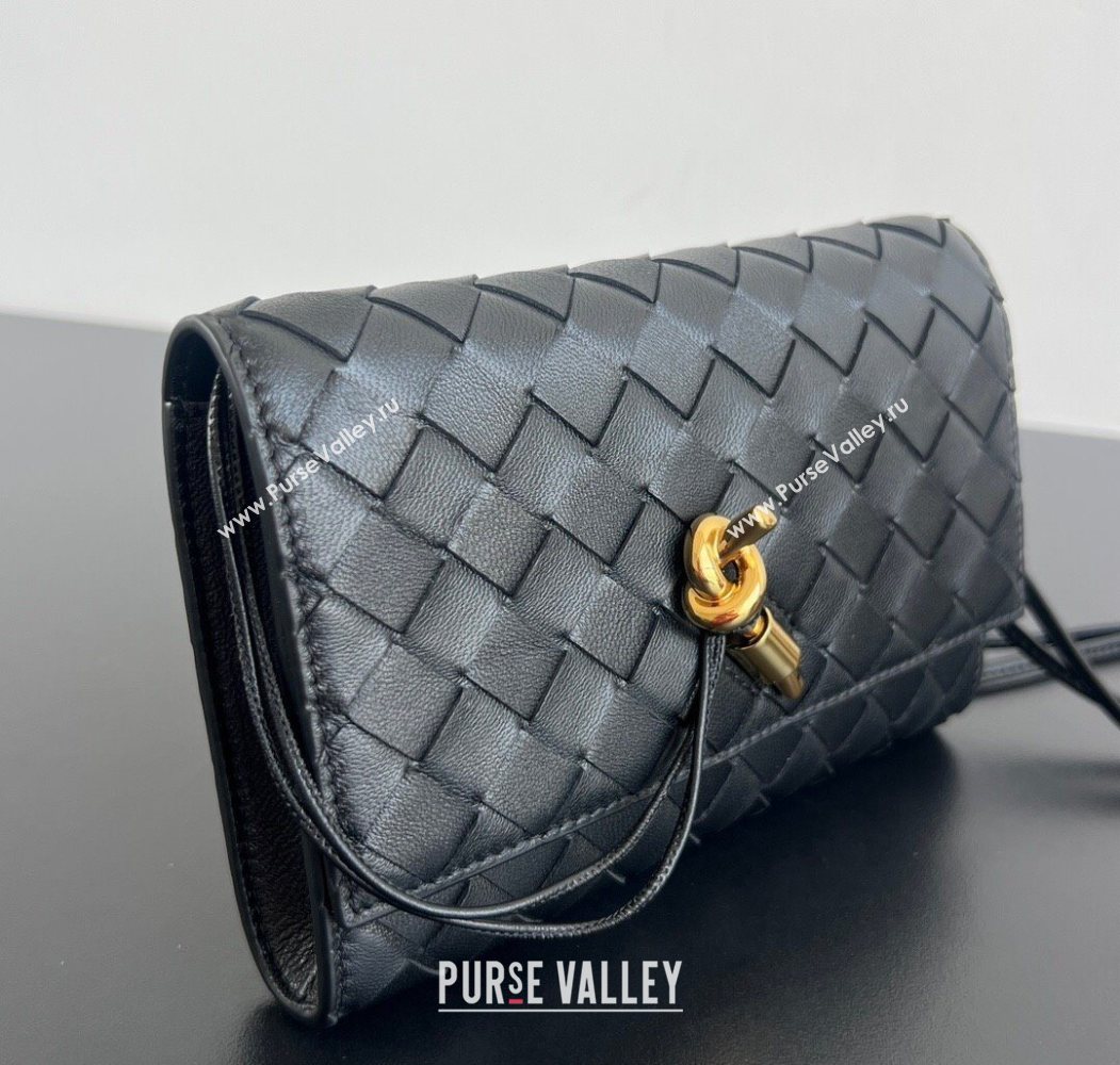 Bottega Veneta Andiamo Pouch on Strap Mini Bag in Intrecciato Leather 836940 Black 2026 (WT-260117026)