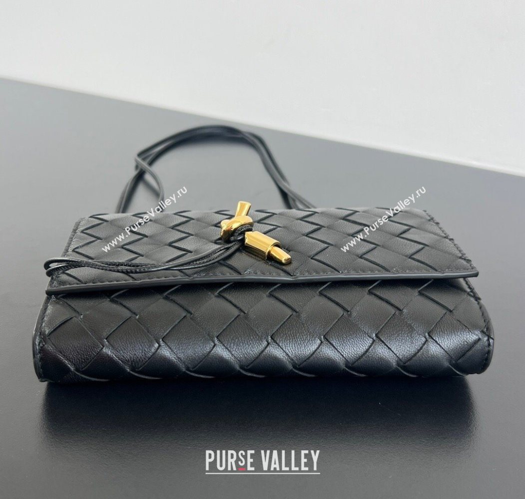 Bottega Veneta Andiamo Pouch on Strap Mini Bag in Intrecciato Leather 836940 Black 2026 (WT-260117026)