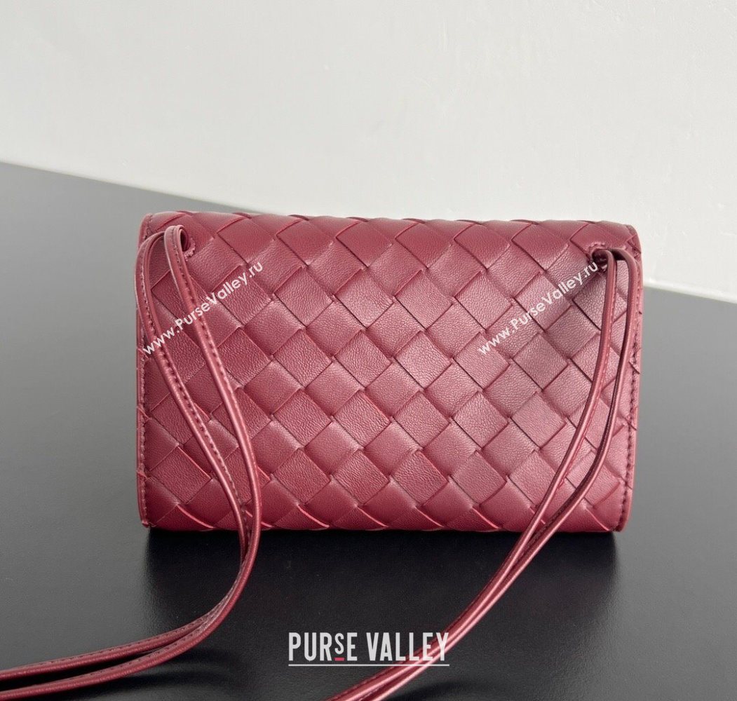 Bottega Veneta Andiamo Pouch on Strap Mini Bag in Intrecciato Leather 836940 Barolo Red 2026 (WT-260117027)