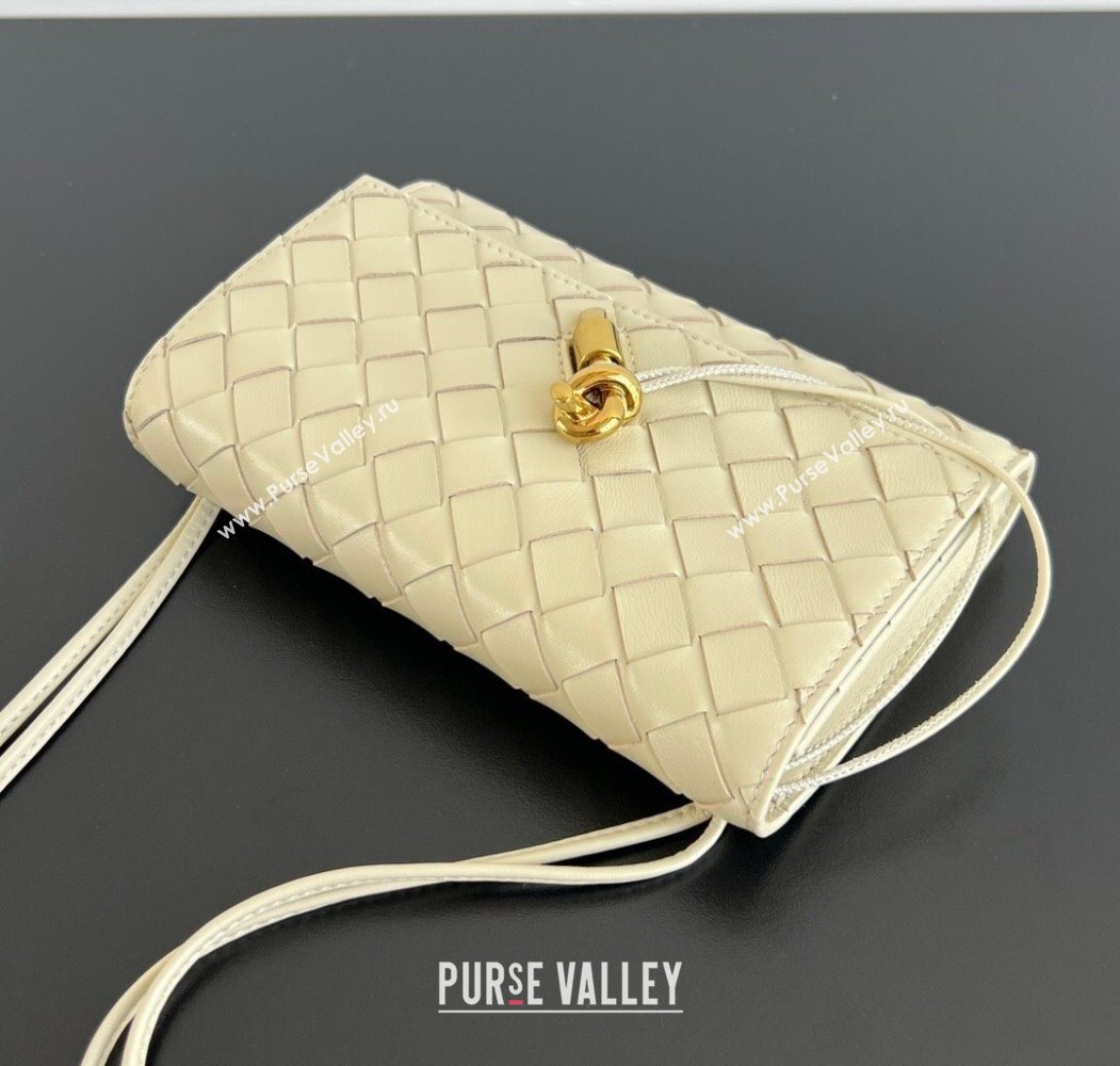 Bottega Veneta Andiamo Pouch on Strap Mini Bag in Intrecciato Leather 836940 Sea Salt 2026 (WT-260117028)