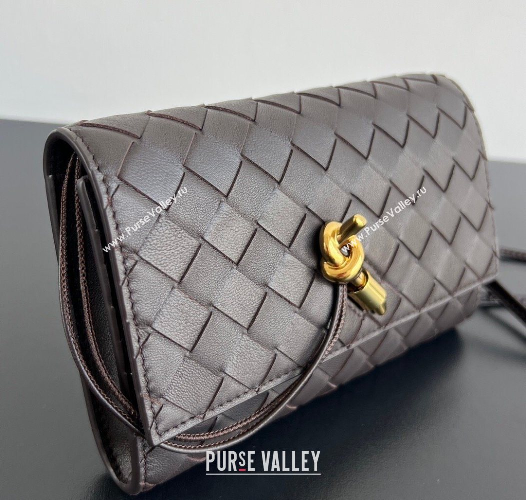 Bottega Veneta Andiamo Pouch on Strap Mini Bag in Intrecciato Leather 836940 Fondant Brown 2026 (WT-260117029)