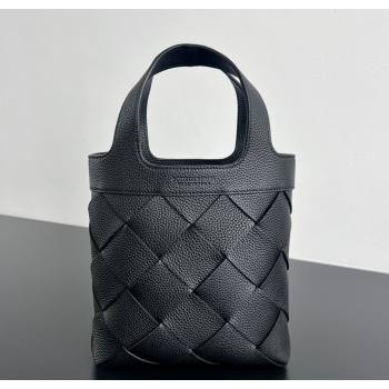 Bottega Veneta Mens Small Diago Tote Bag in Grained Intrecciato Leather 837364 Black 2026 (WT-260117030)
