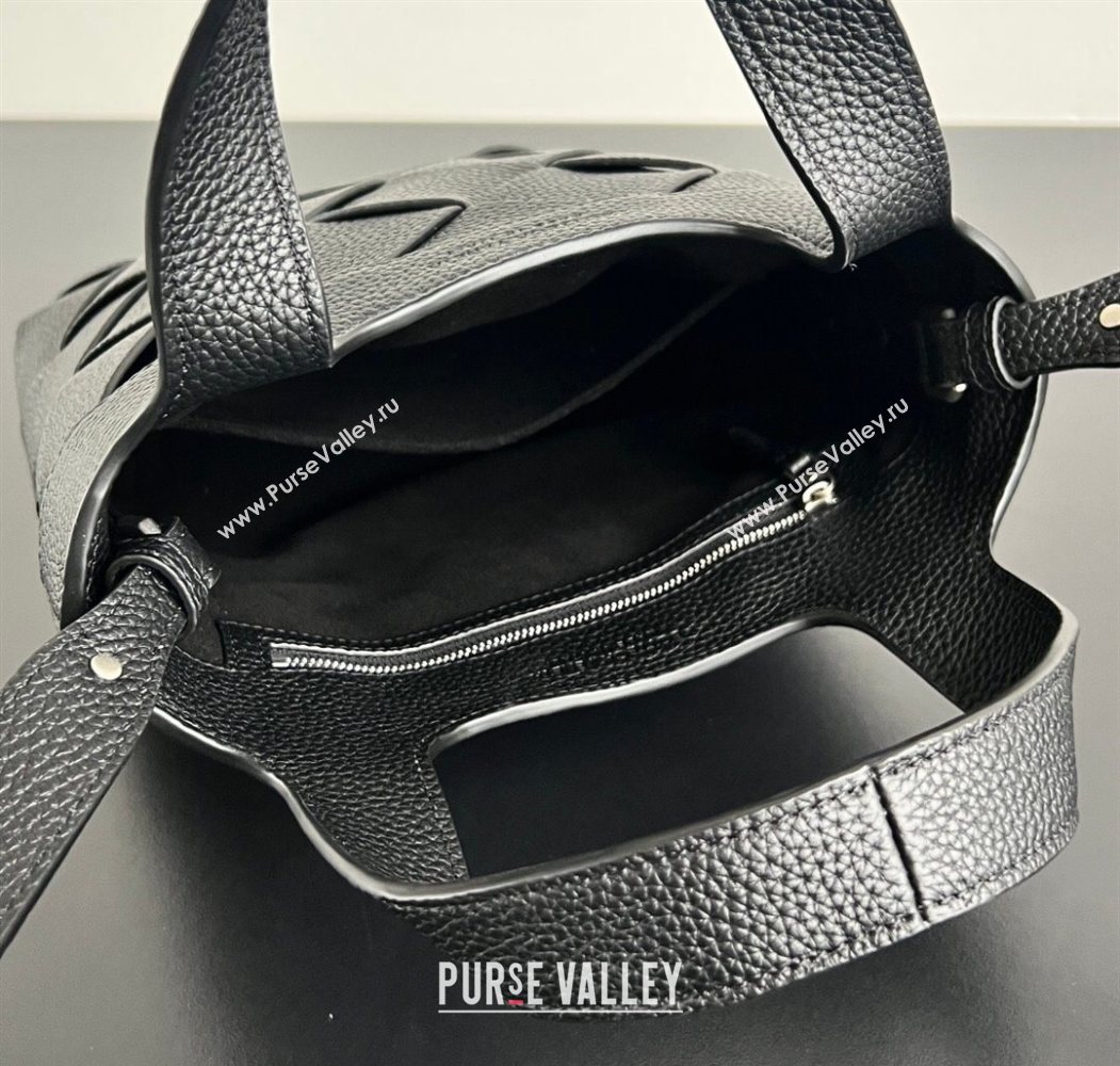 Bottega Veneta Mens Small Diago Tote Bag in Grained Intrecciato Leather 837364 Black 2026 (WT-260117030)