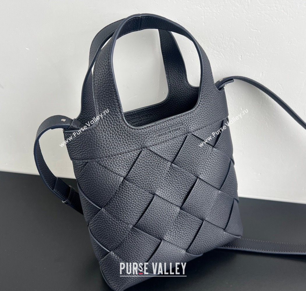 Bottega Veneta Mens Small Diago Tote Bag in Grained Intrecciato Leather 837364 Nocturnal Blue 2026 (WT-260117032)