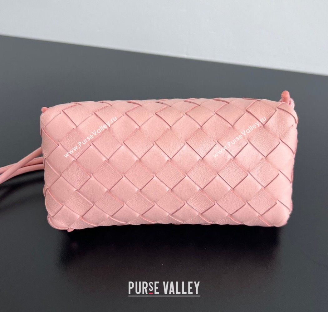 Bottega Veneta Intrecciato Leather Concert Pouch Mini bag Rose Pink 2025 794258 (WT-260117042)